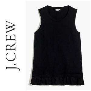 J. Crew Bottom Ruffle Sweater-tank with woven hem Item L5415